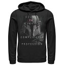 キャラクター フーディー パーカー 黒色 ブラック スターウォーズ 【 LICENSED CHARACTER STAR WARS THE MANDALORIAN COMPLICATED PROFESSION DARK POSTER HOODIE / BLACK 】 メンズファッション トップス スウェット ト