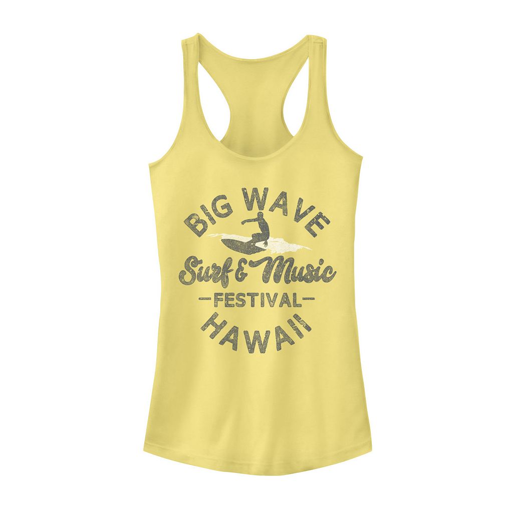 キャラクター ウェーブ ウェイブ ハワイ グラフィック タンクトップ & 【 LICENSED CHARACTER TRENDY BIG WAVE SURF MUSIC FESTIVAL HAWAII GRAPHIC TANK TOP / BANANA 】 キッズ ベビー マタニティ トップス Tシャツ カ