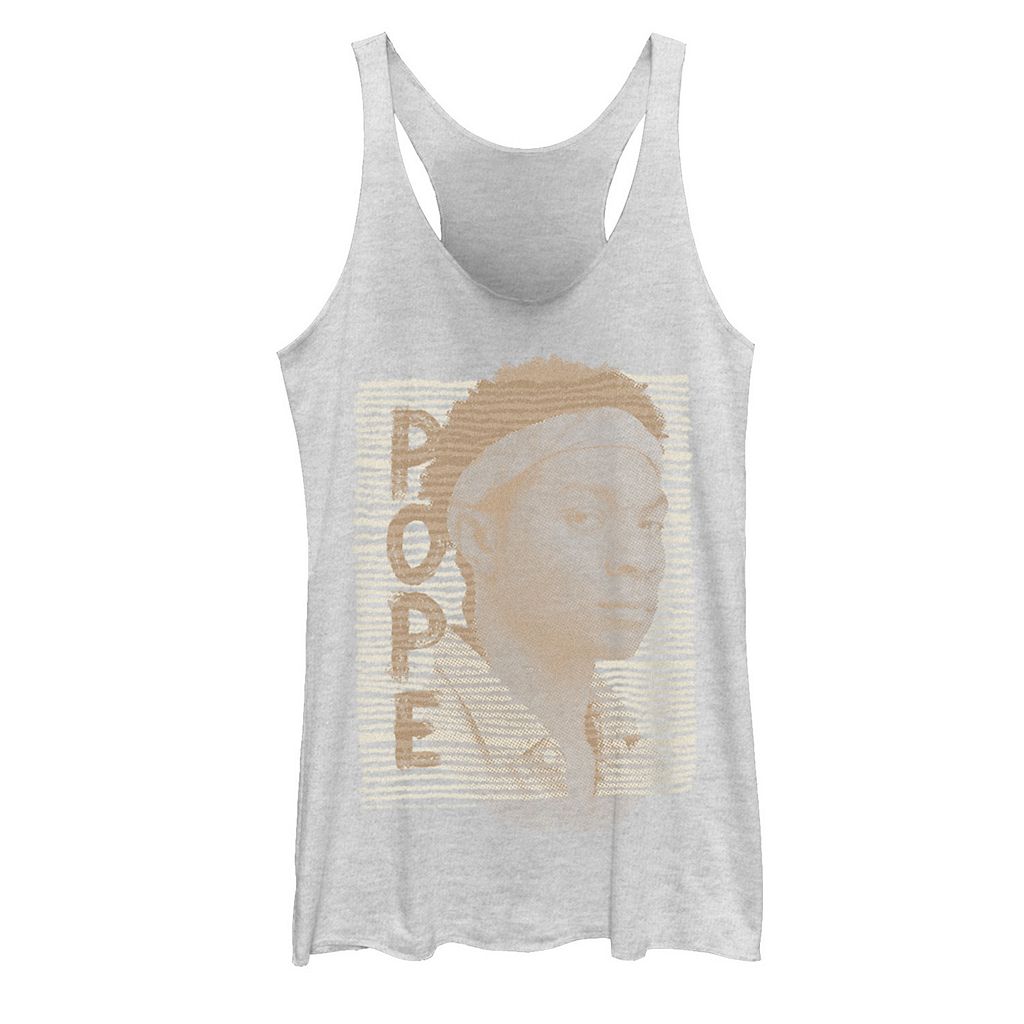 【★Fashion THE SALE★1/14迄】キャラクター グラフィック タンクトップ 白色 ホワイト ヘザー 【 LICENSED CHARACTER OUTER BANKS POPE POSTER GRAPHIC TANK TOP / WHITE HEATHER 】 キッズ ベビー マタニティ トップス