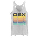 キャラクター ロゴ グラフィック タンクトップ 白色 ホワイト ヘザー 【 LICENSED CHARACTER OUTER BANKS OBX LOGO GRAPHIC TANK TOP / WHITE HEATHER 】 キッズ ベビー マタニティ トップス