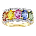 【★Fashion THE SALE★7/12午前10時迄】ゴールド 【 STELLA GRACE 14K GOLD MULTI-COLOR SAPPHIRE ...