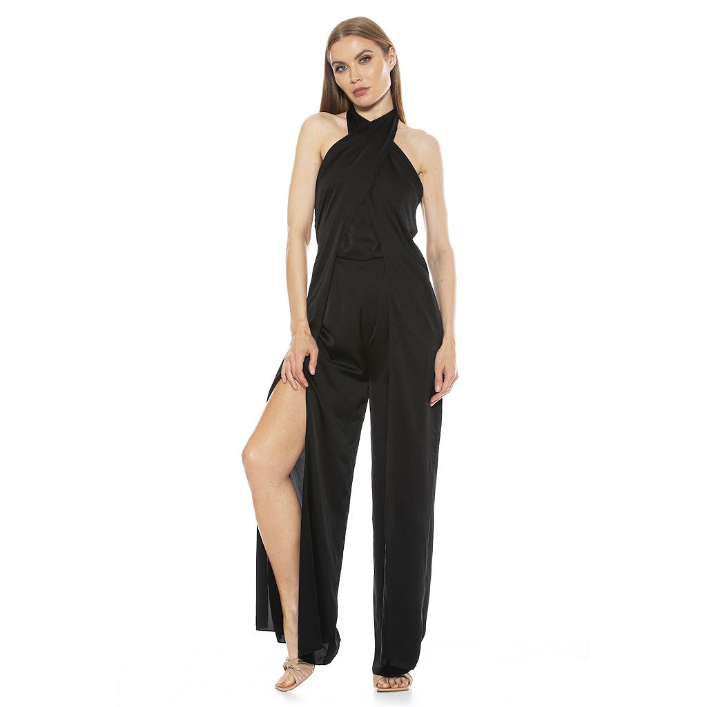 アレクシアアドマー ジャンプスーツ 【 ALEXIA ADMOR CHRISSY CRISS CROSS HALTER JUMPSUIT / 】 レディースファッション ドレス