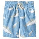 ランズエンド LANDS' END ショーツ ハーフパンツ 【 S 4-20 Pull On Chambray Shorts In Regular And Husky 】 Blue Haze Sharks