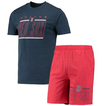 ボストン 赤 レッド Tシャツ ショーツ ハーフパンツ レッドソックス 【 RED UNBRANDED CONCEPTS SPORT NAVY METER TSHIRT AND SHORTS SLEEP SET RSX 】