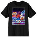 キャラクター Tシャツ 黒色 ブラック 【 LICENSED CHARACTER SONIC MANIA CHARACTERS TEE / BLACK 】 メンズファッション トップス カットソー