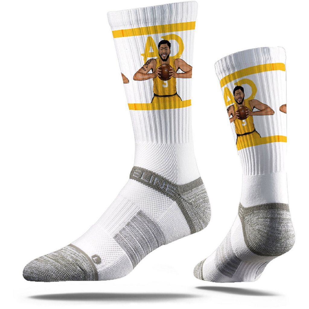 アンソニー レイカーズ プレミアム アクション クルー 靴下 ロサンゼルス 【 UNBRANDED STRIDELINE ANTHONY DAVIS LOS ANGELES LAKERS PREMIUM PLAYER ACTION FULL SUB CREW SOCKS / LAK MULTI 】 インナー 下着 ナイトウエア