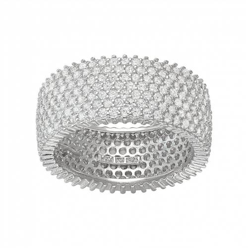 ジルコニア 銀色 シルバー 白色 ホワイト 【 UNBRANDED STERLING SILVER CUBIC ZIRCONIA ETERNITY RING / WHITE 】 ジュエリー アクセサリー レディースジュエリー 指輪 リング