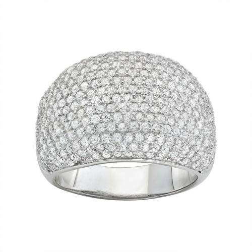 ジルコニア 銀色 シルバー 白色 ホワイト 【 DESIGNS BY GIOELLI STERLING SILVER CUBIC ZIRCONIA DOME RING / WHITE 】 ジュエリー アクセサリー レディースジュエリー 指輪 リング