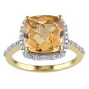 ゴールド ダイヤモンド & T.W 【 STELLA GRACE 10K GOLD CITRINE 1/10 CARAT DIAMOND HALO RING / 14K GOLD 】 ジュエリー アクセサリー レディースジュエリー 指輪 リング