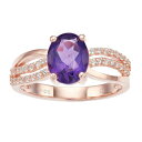 ローズ ゴールド 銀色 シルバー 【 GEMMINDED 18K ROSE GOLD OVER SILVER AMETHYST RING / ROSE TONE 】 ジュエリー アクセサリー レディースジュエリー 指輪 リング(4)