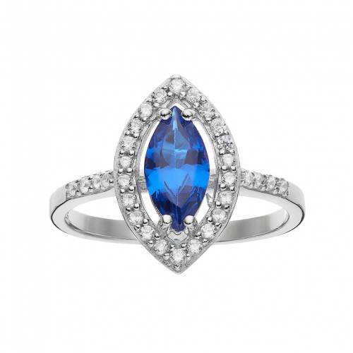 ジルコニア 【★スーパーSALE★6/11深夜2時迄】銀色 シルバー 青色 ブルー & 【 SOPHIE MILLER STERLING SILVER LAB-CREATED BLUE SPINEL CUBIC ZIRCONIA RING / 】 ジュエリー アクセサリー レディースジュエリー 指輪 リング