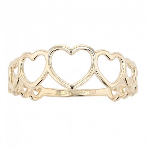     AU NATURALE 14K YELLOW GOLD GRADUATED HEARTS RING / 14K GOLD  奨꡼ ꡼ ǥ奨꡼  