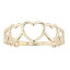 黄色 イエロー ゴールド 【 AU NATURALE 14K YELLOW GOLD GRADUATED HEARTS RING / 14K GOLD 】 ジュエリー アクセサリー レディースジュエリー 指輪 リング