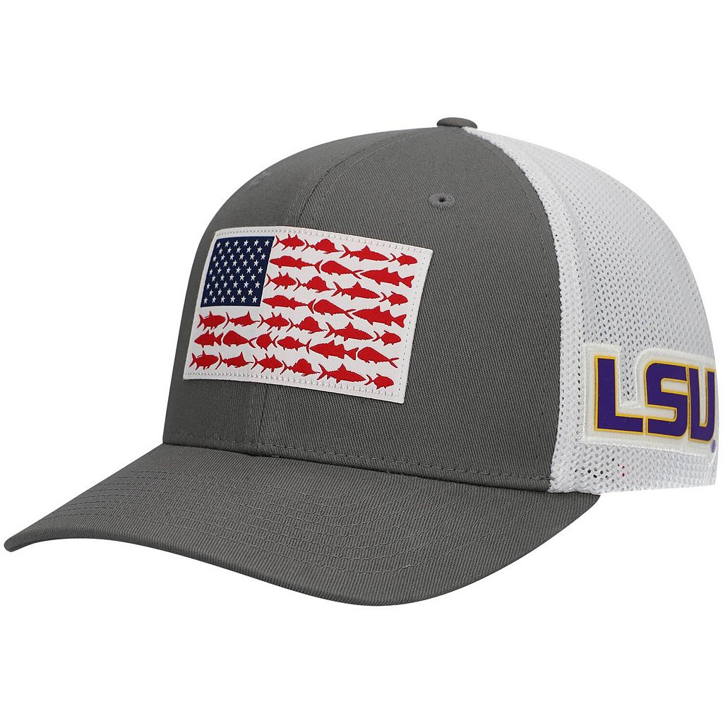 灰色 グレー グレイ ルイジアナステイト タイガース チーム ファイティングタイガース 【 GRAY TEAM UNBRANDED COLUMBIA FISH FLAG FLEX HAT LSU GREY 】