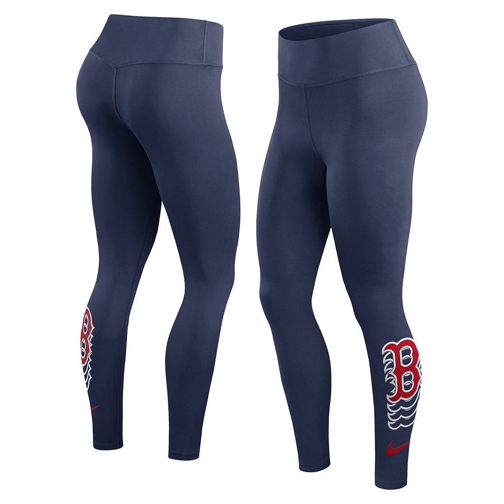 ナイキ 紺色 ネイビー ボストン 赤 レッド ロゴ パフォーマンス レギンス タイツ レッドソックス 【 RED NIKE NAVY LOGO FADE PERFORMANCE 7 8 LENGTH LEGGINGS RSX 】