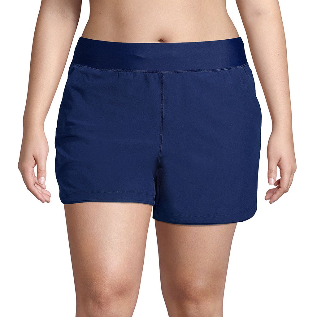 ランズエンド LANDS' END クイック ショーツ ハーフパンツ ディープ 紺色 ネイビー LANDS' ボードショーツ 水着 【 QUICK END PLUS SIZE DRY THIGHMINIMIZER SWIM DEEP SEA NAVY 】