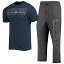 【★スーパーSALE★12/11深夜2時迄】モンタナ スケートボード ボブキャッツ Tシャツ & 【 UNBRANDED CONCEPTS SPORT HEATHERED CHARCOAL/NAVY MONTANA STATE BOBCATS METER T-SHIRT PANTS SLEEP SET / MTS CHARCO 】 インナー 下着 ナイトウエア メンズ ナイト ルー 21,700円