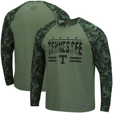 コロシアム テネシー ボランティアーズ ラグラン スリーブ Tシャツ 長袖 【 SLEEVE COLOSSEUM OLIVE CAMO OHT MILITARY APPRECIATION RAGLAN TSHIRT TEN MULTI 】