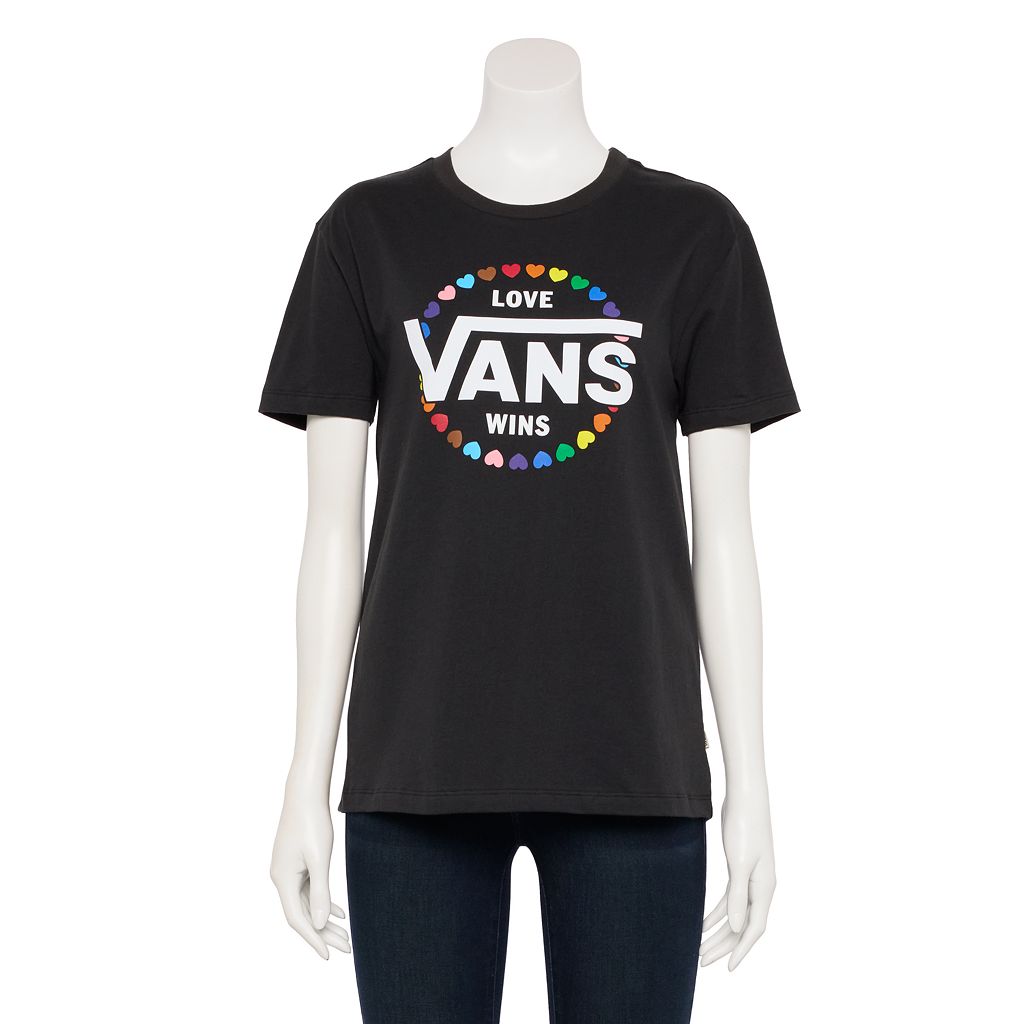 ヴァンズ バンズ グラフィック Tシャツ 黒色 ブラック 【 VANS LOVE WINS PRIDE GRAPHIC TEE BLACK 】