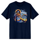 キャラクター ゴールド ロゴ Tシャツ 青色 ブルー & 【 LICENSED CHARACTER DUNGEONS DRAGONS GOLD LOGO TEE / BLUE 】 メンズファッション トップス カットソー