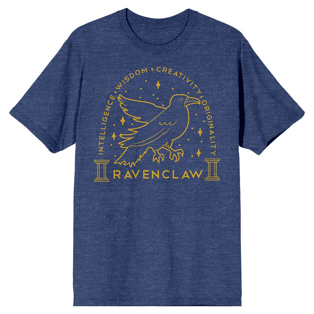 キャラクター Tシャツ 青色 ブルー 【 LICENSED CHARACTER HARRY POTTER RAVENCLAW CREST TEE / BLUE 】 メンズファッション トップス カットソー