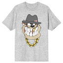 LN^[ S[h TVc DF O[ OC y LICENSED CHARACTER LOONEY TUNES TAZ GOLD TOOTH TEE / GRAY z Yt@bV gbvX Jbg\[