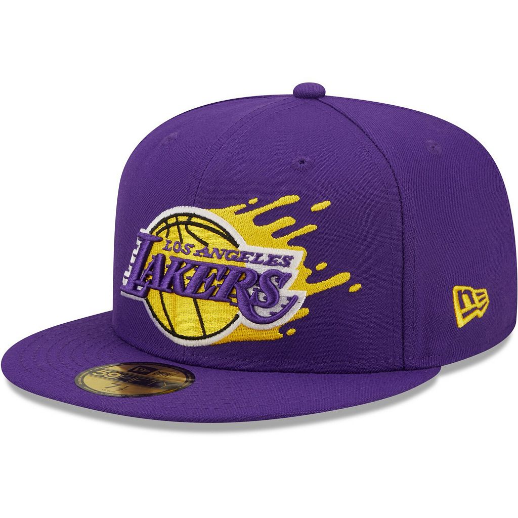 NEW ERA 紫 パープル レイカーズ ニューエラ ロサンゼルス 【 PURPLE LAKERS SPLATTER 59FIFTY FITTED HAT LAK 】