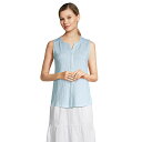 ランズエンド ノンスリーブ タンクトップ LANDS' 【 LANDS' END SLEEVELESS BUTTON FRONT TANK TOP / 】 レデ...