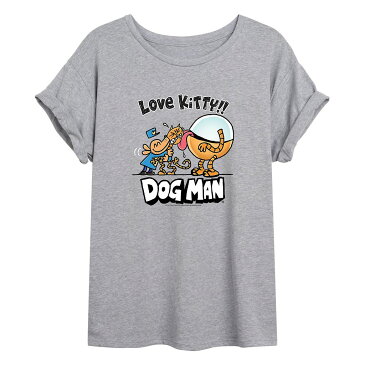 キャラクター グラフィック Tシャツ 灰色 グレー KITTY" 【 LICENSED CHARACTER DOG MAN LOVE GRAPHIC TEE GREY 】