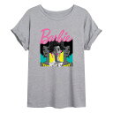 LN^[ OtBbN TVc DF O[ y LICENSED CHARACTER BARBIE SPLIT PHOTOS GRAPHIC TEE / GREY z LbY xr[ }^jeB gbvX Jbg\[