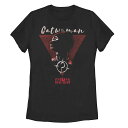 キャラクター ディーシー コミックス 赤 レッド グラフィック Tシャツ 黒色 ブラック 【 LICENSED CHARACTER DC COMICS CATWOMAN IN RED GRAPHIC TEE / BLACK 】 キッズ ベビー マタニティ トップス カットソー(4)