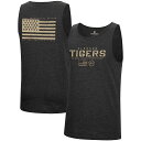 コロシアム 黒色 ブラック クレムソン タイガース タンクトップ 【 COLOSSEUM HEATHERED BLACK CLEMSON TIGERS MILITARY APPRECIATION OHT TRANSPORT TANK TOP / CLM CHARCO 】 メンズファッション トップス