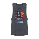 【★Fashion THE SALE★1/14迄】キャラクター ディーシー コミックス グラフィック タンクトップ デニム ヘザー 【 LICENSED CHARACTER DC COMICS BATMAN TRIO GRAPHIC MUSCLE TANK TOP / DENIM HEATHER 】 キッズ ベビー マタニティ トップス