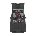 【★スーパーSALE★12/11深夜2時迄】キャラクター ディーシー コミックス タンクトップ チャコール 【 LICENSED CHARACTER DC COMICS BATMAN RETRO POSTER MUSCLE TANK TOP / CHARCOAL 】 キッズ ベビー マタニティ トップス