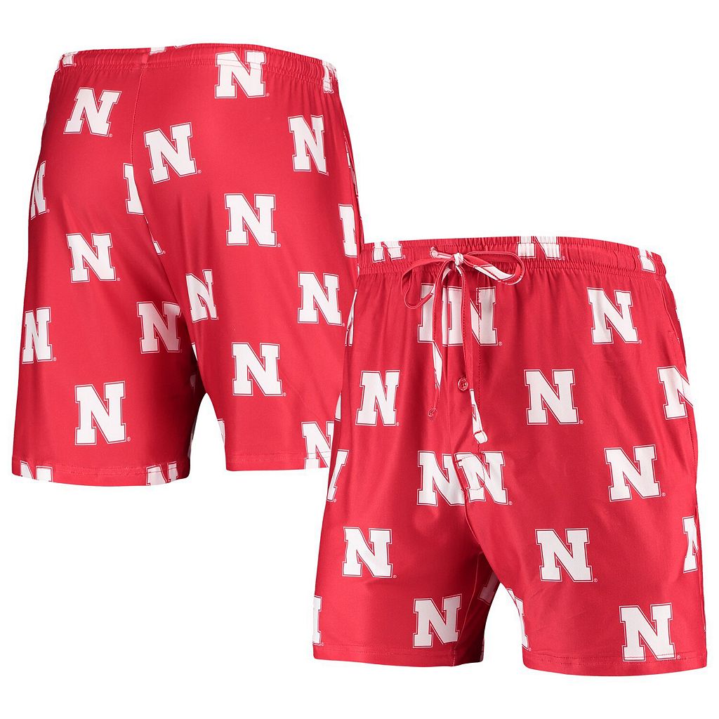 ネブラスカ ジャム ショーツ ハーフパンツ 赤 レッド 【 RED UNBRANDED CONCEPTS SPORT SCARLET NEBRASKA HUSKERS FLAGSHIP ALLOVER PRINT JAM SHORTS NEB 】