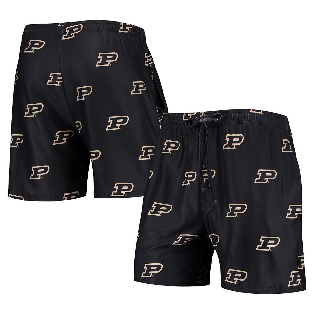 黒色 ブラック パデュー ボイラーメイカーズ ジャム ショーツ ハーフパンツ 【 UNBRANDED CONCEPTS SPORT BLACK FLAGSHIP ALLOVER PRINT JAM SHORTS PRD 】