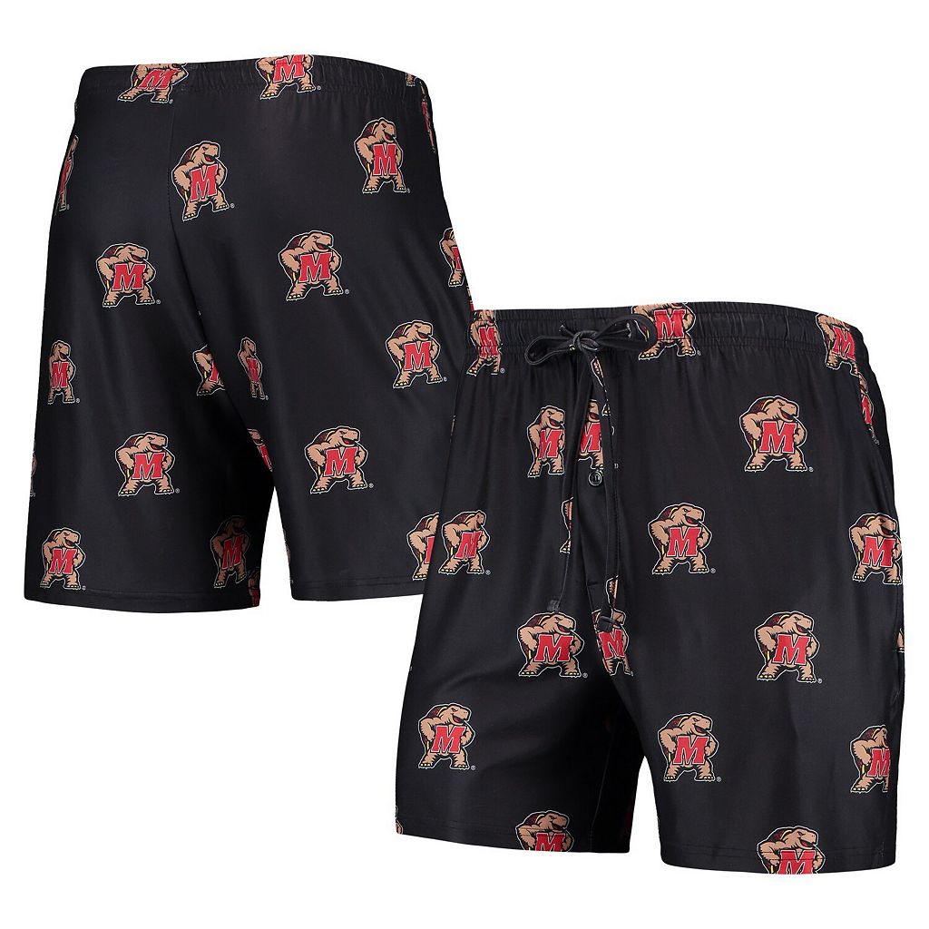 黒色 ブラック メリーランド テラピンズ ジャム ショーツ ハーフパンツ 【 UNBRANDED CONCEPTS SPORT BLACK FLAGSHIP ALLOVER PRINT JAM SHORTS MAR 】