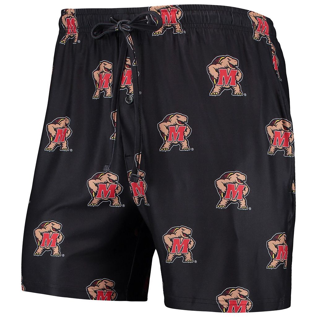 黒色 ブラック メリーランド テラピンズ ジャム ショーツ ハーフパンツ 【 UNBRANDED CONCEPTS SPORT BLACK FLAGSHIP ALLOVER PRINT JAM SHORTS MAR 】