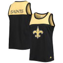 【★Fashion THE SALE★1/14迄】スターター セインツ チーム タンクトップ 黒色 ブラック ニューオーリンズ 【 STARTER BLACK/GOLD NEW ORLEANS SAINTS TEAM TOUCHDOWN FASHION TANK TOP / SNT BLACK 】 メンズファッション トップス