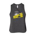 LICENSED CHARACTER スタジアム タンクトップ 【 The Beatles Shea Stadium Ticket Stubs Cropped Tank Top 】 Grey