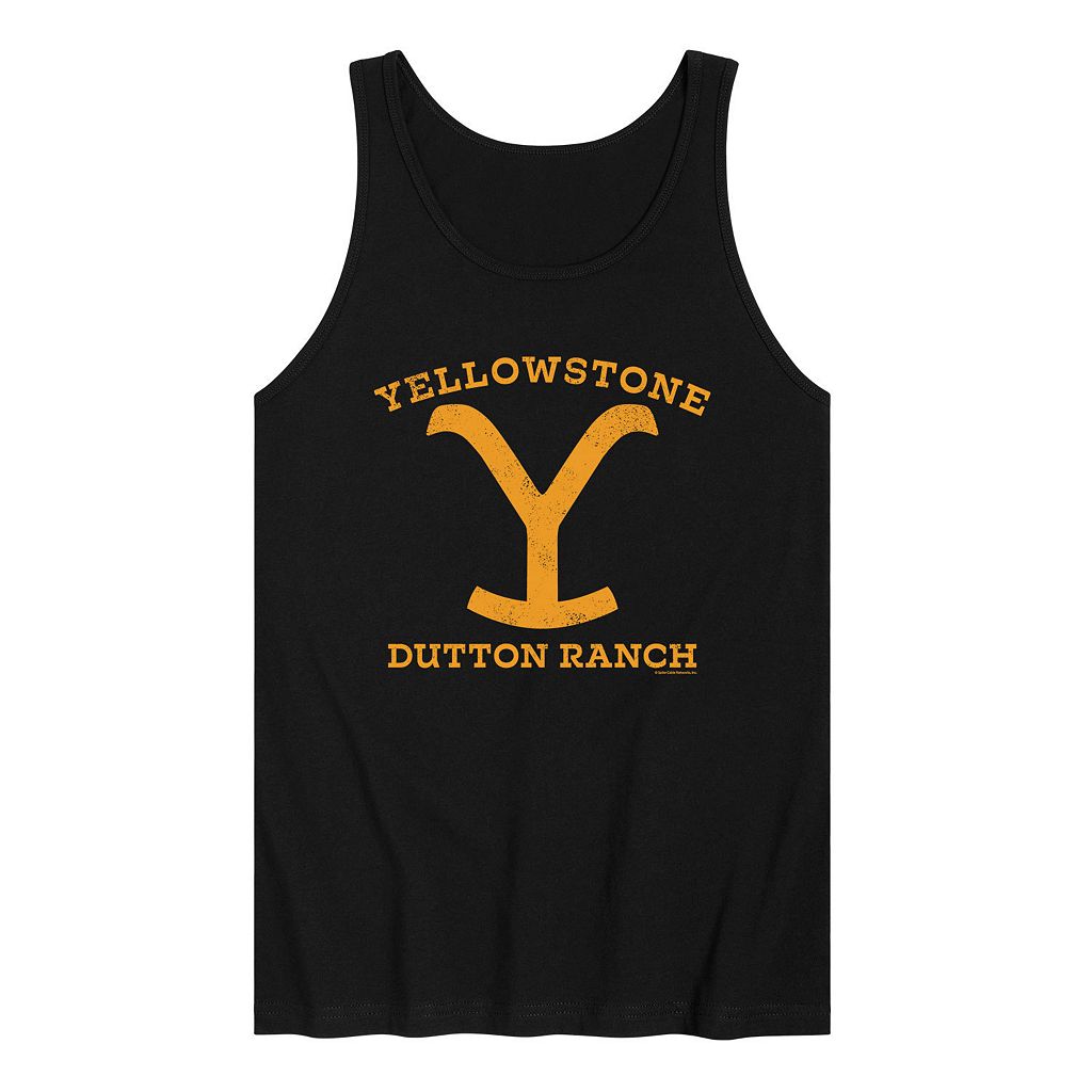 キャラクター タンクトップ 黒色 ブラック 【 LICENSED CHARACTER YELLOWSTONE DUTTON TANK TOP / BLACK 】 メンズファッション トップス