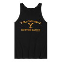 キャラクター ロゴ タンクトップ 黒色 ブラック 【 LICENSED CHARACTER YELLOWSTONE RANCH LOGO TANK / BLACK 】 メンズファッション トップス