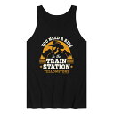 キャラクター タンクトップ 黒色 ブラック 【 LICENSED CHARACTER YELLOWSTONE TRAIN STATION TANK / BLACK 】 メンズファッション トップス