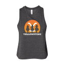 LICENSED CHARACTER タンクトップ 【 Yellowstone Cowboy Cropped Tank Top 】 Grey