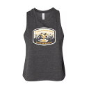 LICENSED CHARACTER ロゴ タンクトップ 【 Yellowstone Y Logo Cropped Tank Top 】 Grey