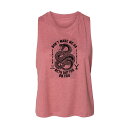 【★Fashion THE SALE★1/14迄】キャラクター タンクトップ ピンク 【 LICENSED CHARACTER YELLOWSTONE BETH DUTTON SNAKE CROPPED TANK TOP / PINK 】 キッズ ベビー マタニティ トップス