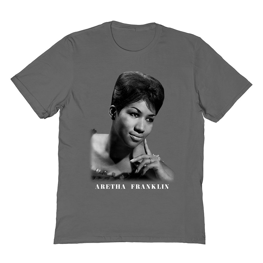 キャラクター フランクリン メンズ Tシャツ チャコール 【 LICENSED CHARACTER ARETHA FRANKLIN MENS TEE / CHARCOAL 】 メンズファッション トップス カットソー