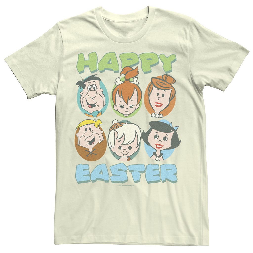 キャラクター Tシャツ ナチュラル 【 LICENSED CHARACTER THE FLINTSTONES HAPPY EASTER EGGS TEE / NA..