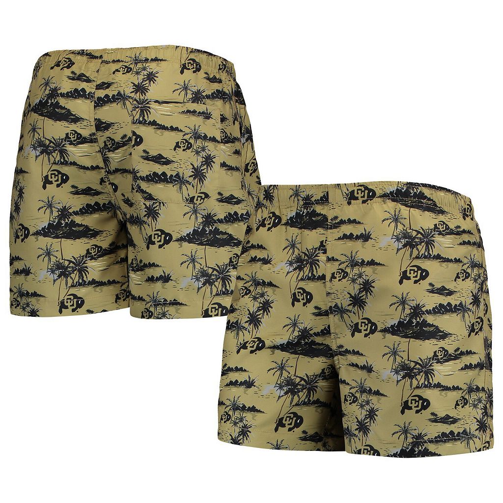 ゴールド コロラド バッファローズ 【 UNBRANDED FOCO GOLD COLORADO BUFFALOES ISLAND PALM SWIM TRUNKS / COL GOLD 】 メンズファッション 水着