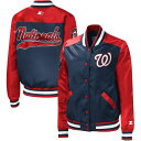 スターター 紺色 ネイビー ワシントン ナショナルズ レジェンド ジャケット 【 STARTER NAVY WASHINGTON NATIONALS THE LEGEND FULL-SNAP JACKET / NAT NAVY 】